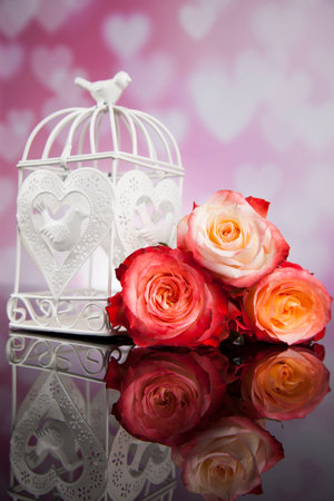 Romantic vintage love backgroundの写真素材