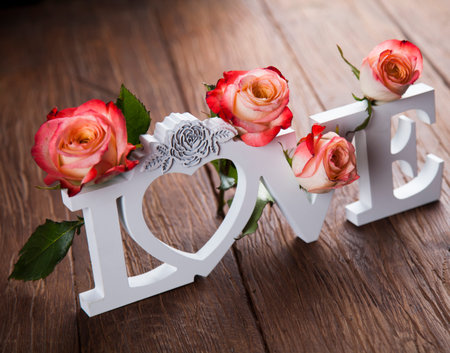 Valentine's day concept, heart backgroundの写真素材