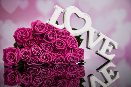 Love, Valentine's day concept, heart backgroundの写真素材