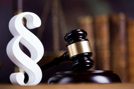 Gavel court and paragraph signの写真素材