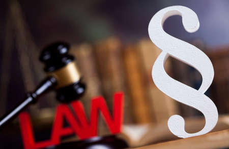 Paragraph, law theme, mallet of judge, wooden gavelの写真素材