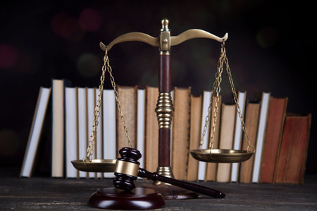 Law and justice concept, wooden gavel
