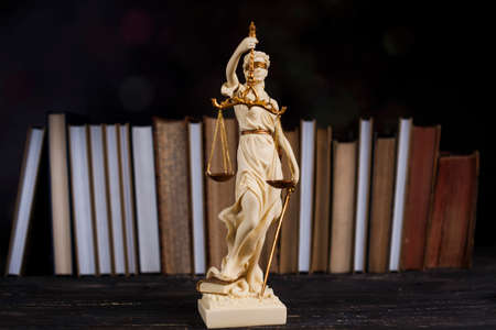 Law and justice concept, legal code and scalesの写真素材