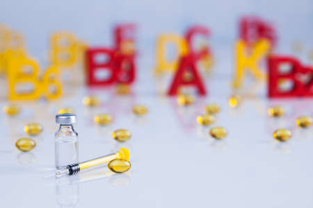 Medicine and healthy, Close up of capsulesの写真素材