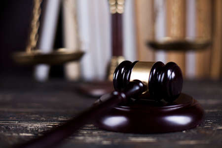 Court gavel,Law theme, mallet of judgeの写真素材