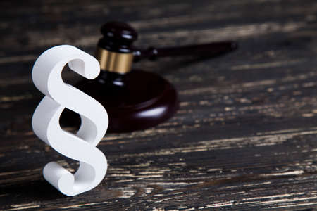 Gavel court and paragraph signの写真素材