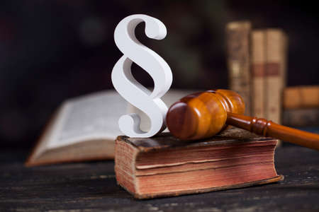 Paragraph, law theme, mallet of judge, wooden gavelの写真素材