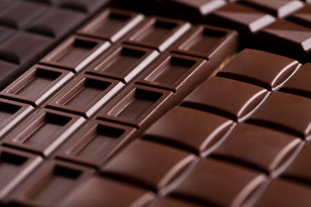 Bars Chocolate , candy sweet, dessert food on wooden backgroundの写真素材