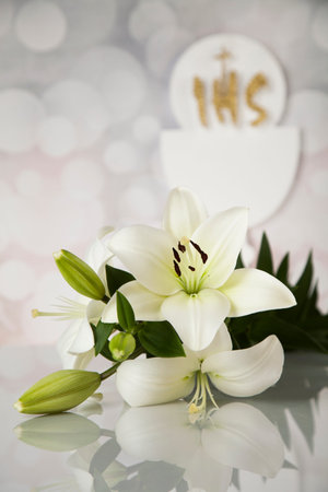 Eucharist, sacrament of communion backgroundの写真素材