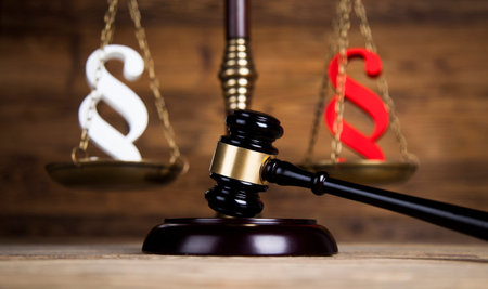 Gavel court and paragraph sign