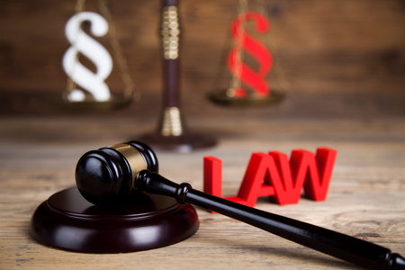 Gavel court and paragraph sign
