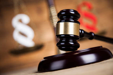 Paragraph, law theme, mallet of judge, wooden gavelの写真素材