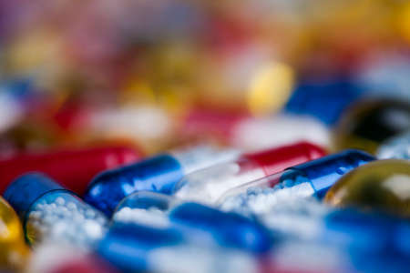 Healthy background, Pills, Tablets, Capsule backgroundの写真素材