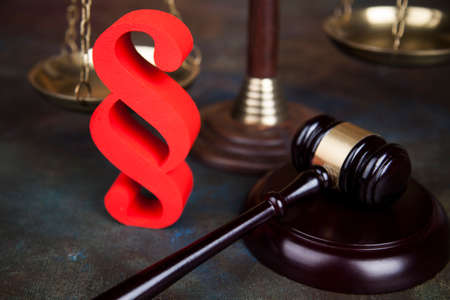 Paragraph, law theme, mallet of judge, wooden gavelの写真素材