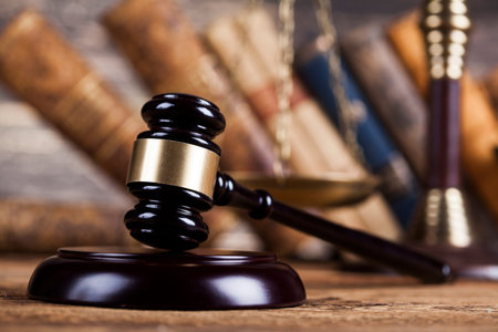 Court gavel,Law theme, mallet of judge