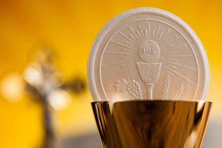Eucharist, sacrament of communion backgroundの写真素材
