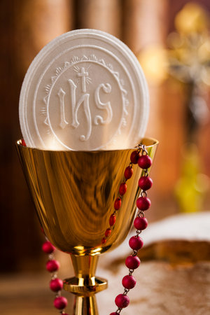 Eucharist, sacrament of communion background