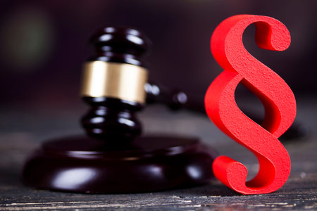 Gavel court and paragraph signの写真素材