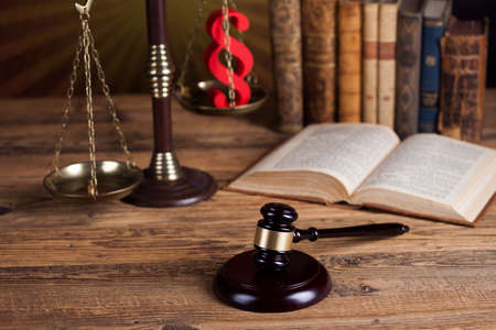 Gavel, Mallet of justice conceptの写真素材