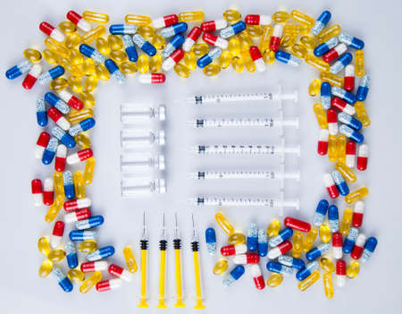 Pills, Tablets, Capsule, Medical backgroundの写真素材