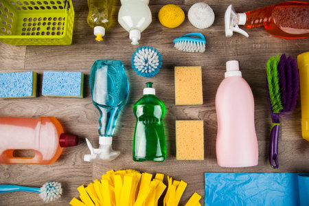 Variety of cleaning products