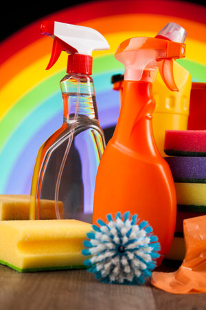 Variety of cleaning products
