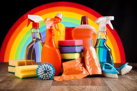 Variety of cleaning products