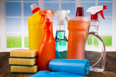 Cleaning and window backgroundの写真素材