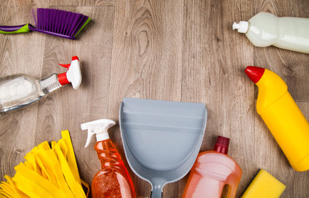 Assorted cleaning products