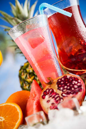 Variety of cold drinks, Summerの写真素材