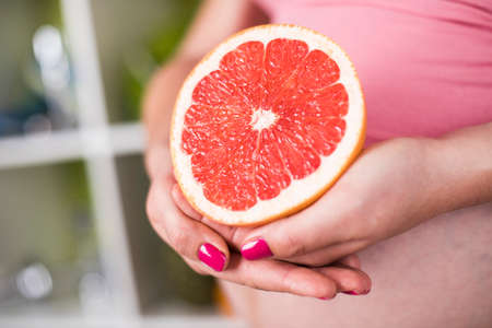 Fresh and healthy food for my baby, Pregnancy conceptの写真素材