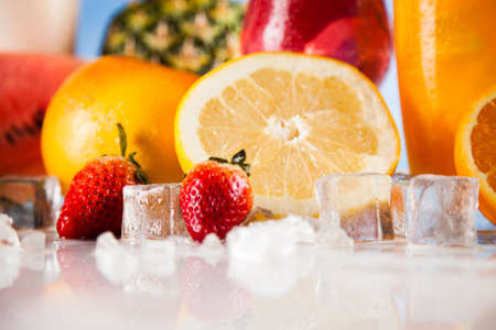 Variety of cold drinks, Summerの写真素材