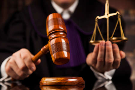 Courtroom, Law theme, mallet of the justiceの写真素材