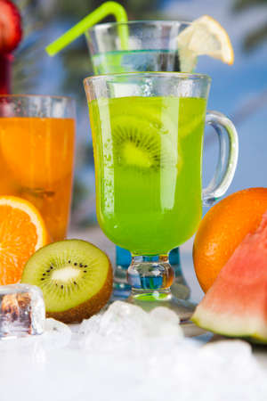 Variety of cold drinks, Summerの写真素材