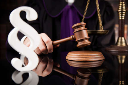 Court gavel,Law theme, mallet of justice, Paragraphの写真素材