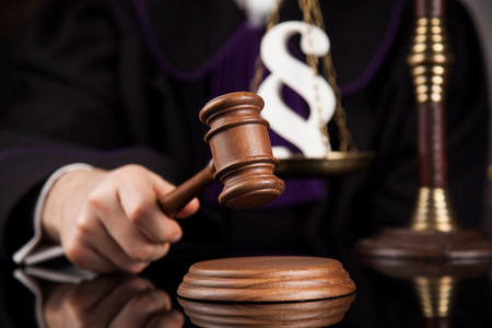 Court gavel,Law theme, mallet of justice, Paragraph
