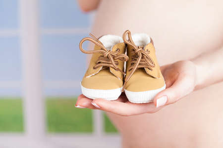 Happy pregnant womanの写真素材