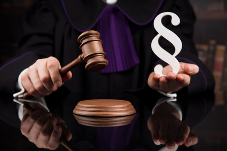 Striking mallet Judgment conceptの写真素材