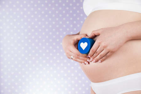 Beautiful Pregnant Woman bellyの写真素材