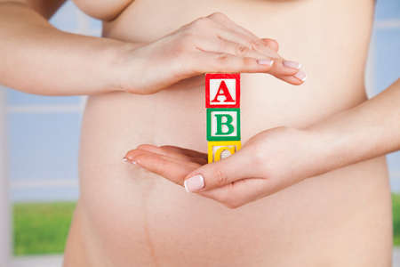 Happy pregnant womanの写真素材