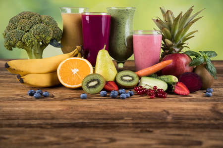 Cocktails with fresh fruits, Vitamin and Fitnessの写真素材