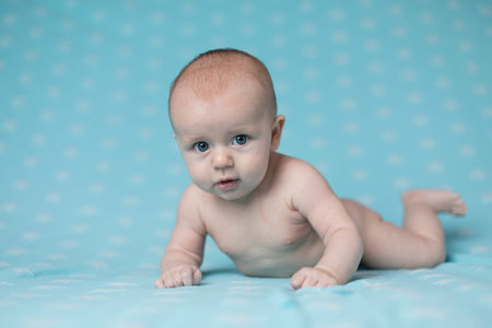 Crawling baby boy