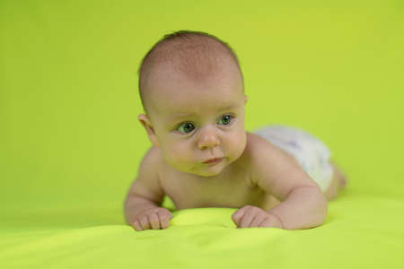 Crawling baby boyの写真素材