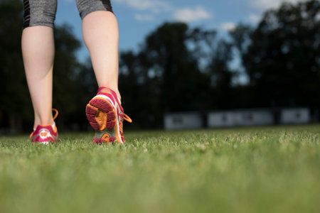 Fitness woman running, Training and healthy lifestyle