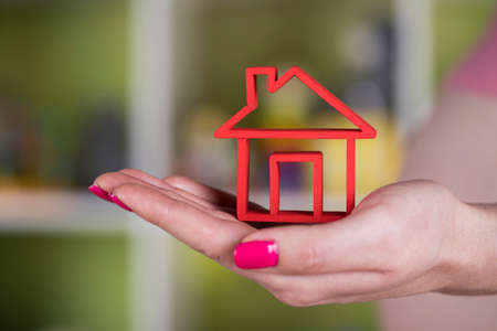 Pregnant house concept, of new home and familyの写真素材