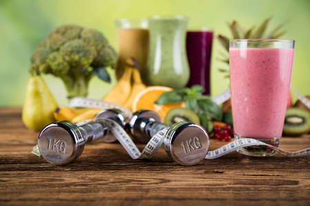 Protein shakes, sport and fitnessの写真素材