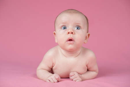 Funny beautiful babyの写真素材