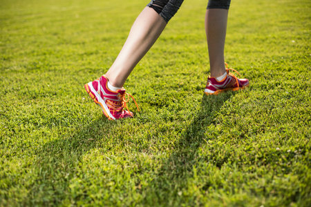 Fitness woman running, Training and healthy lifestyleの写真素材