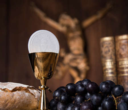 Symbol christianity religion, communion backgroundの写真素材