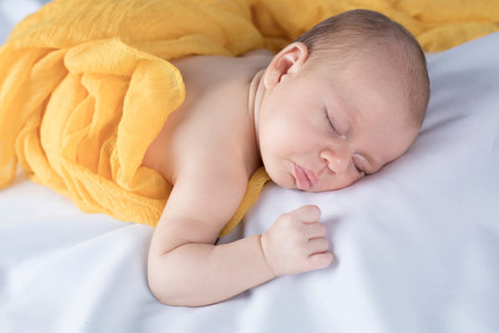 Sleeping, Beautiful newborn baby